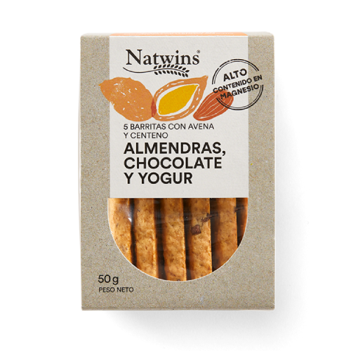 Barritas almendras choccolate y yogur (Natwins)